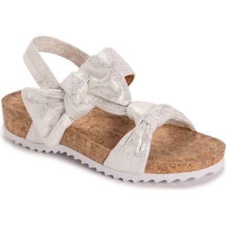 Muk Luks Womens Pansy Sandal in Silver at Nordstrom, Size 11