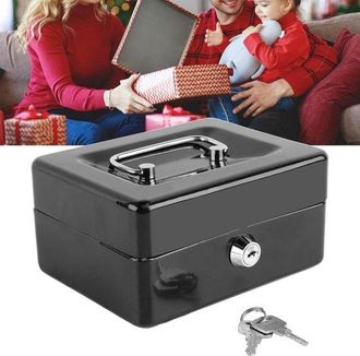 OEM Caja Fuerte Ign&iacute;fuga Para Dinero En Efectivo, Caja De Almacenamiento Met&aacute;lica Para Llaves, Dinero, Documentos, Hogar Y Coche