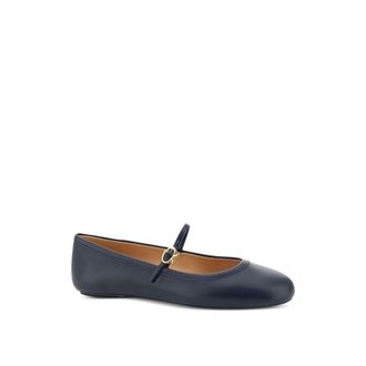 Gianvito Rossi Womens Blue Fabric Ballet Flats