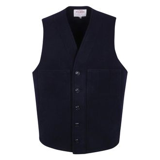 Filson Chaleco de lana Mackinaw - Jackets - Hombre - Azul - XL