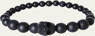 Alexander McQueen Mens Skull Bead Bracelet