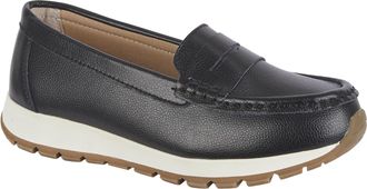 Jo & Joe Womens Genuine Suede Loafer Cushioned Chunky Sole Slip-On Shoes (Black, UK Footwear Size System, Adult, Women, Numeric, Medium, 5)