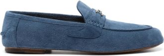 Gucci Interlocking G Loafers - Heren - Loafers - Blauw - 41 1/2 EU - Su&egrave;de - Schoenen