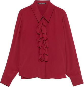 Luisa Cerano Blusa con ruches - Rosso