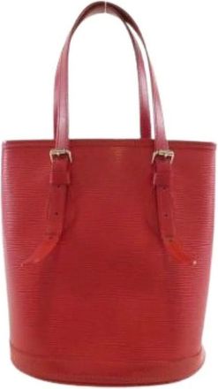 Louis Vuitton Pre-owned Bucket Bags, female, Red, Size: ONE SIZE Pre-owned Bucket Bag