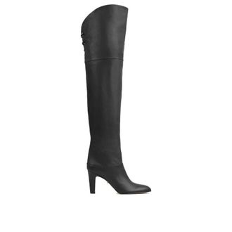Chlo&eacute; Black Calfskin Over The Womens Knee