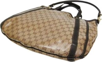 Gucci Pre-owned 268641 Tote Bag - Dames - Vintage Shopper - Bruin - ONE Size - Leer - Vintage