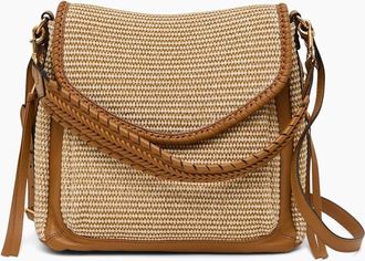 Aimee Kestenberg All For Love Convertible Shoulder Bag In Raffia And Latte