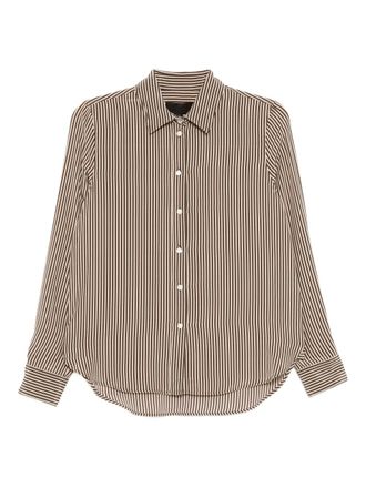 Nili Lotan Camicia a righe in seta - Marrone