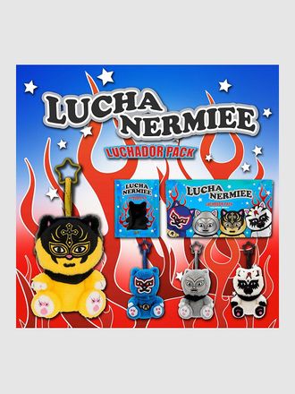 Ripndip Lucha Nermie Bag Charm Plush Toy patroon