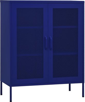 vidaXL Armario De Almacenamiento Acero Azul Marino 80x35x101,5 Cm Vidaxl