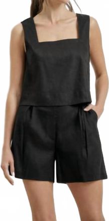 Favorite Daughter Favorite Linen Blend Short In Black