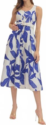 Entro Rosalies Midi Dress In Royal