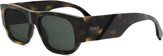 Fendi Diagonal Fe 40156I 52N Zonnebril - Heren - Zonnebrillen - Zwart - 54 MM - Accessoires