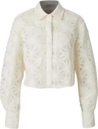 SIMKHAI Shirt met bloemenprint en knopen - Wit