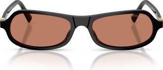 Miu Miu 0mu B10su Glossy Black Acetate Sunglasses