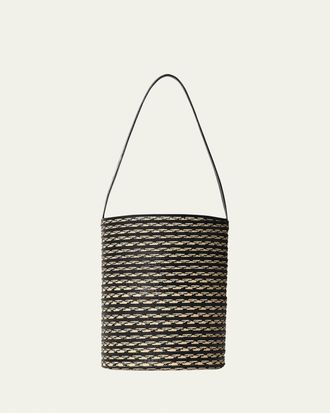 The Row Beau Small Striped North-South Shoulder Bag