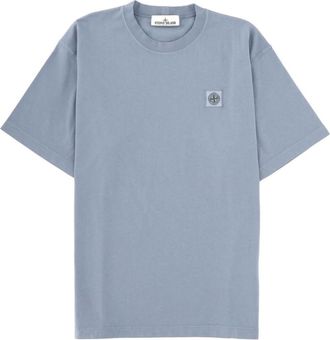 Stone Island Light Blue Logo T-Shirt