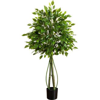 Nearly Natural 4.5-ft UV Resistant Artificial Ficus Tree in Green at Nordstrom