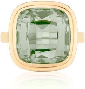 Goshwara Manhattan Cushion Cut Blue Topaz Cocktail Ring in Translucent Green at Nordstrom, Size 7