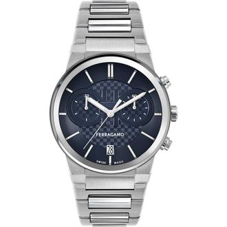 Ferragamo Sapphire Chronograph Bracelet Watch, 41mm in Stainless Steel at Nordstrom Rack