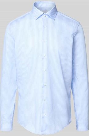 Seidensticker Slim Fit Business-Hemd mit Knopfleiste in Bleu, Größe 38