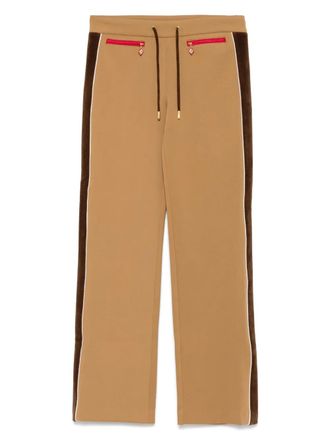 Casablanca chenille panelled track pants - Brown