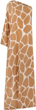 Valentino Garavani One-shoulder Silk Dress - Dames - Maxi kleedjes - Veelkleurig - S - Kleedjes