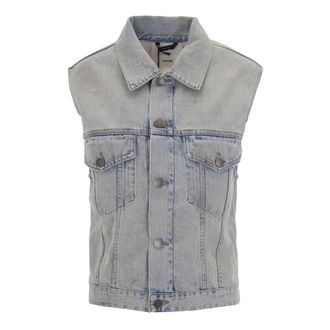 Haikure Button-Front Collared Vest - female - Haikure - Waistcoats - Blue - S - Jackets