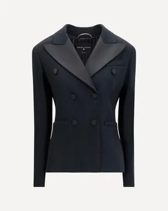 Ermanno Scervino Giacca smoking doppiopetto a scatolina in cad&igrave; Woman 40