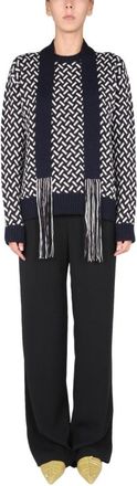 Jil Sander Bold Jacquard Knit Sweater