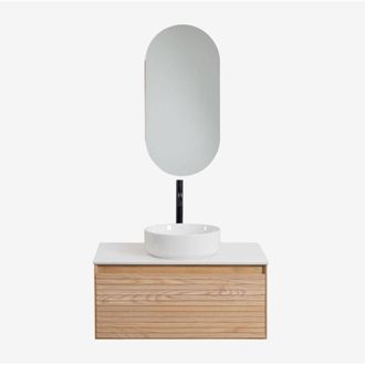 Sklum Sklum - Conjunto De Mueble De Ba&ntilde;o En Madera De Fresno Tedrik