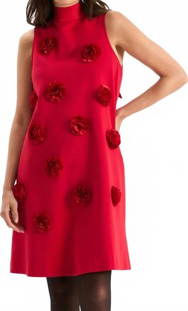 Tyler B&ouml;e Cleo Ponte Satin Trim Mini Dress In Classic Red
