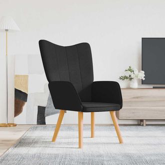 vidaXL Sill&oacute;n De Relax De Tela Negro Vidaxl
