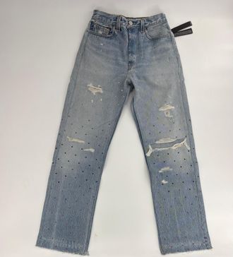 Amiri Gradient Crystal Recon Denim Jeans- Multi Indigo