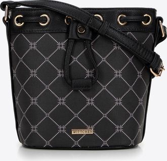 Wittchen Dames Bucket Bag in Eco-leer met Monogram Zwart