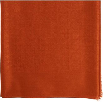 Ferragamo Accessoires, Dames, Oranje, ONE Size, Wol, Gancini Stole