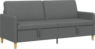 vidaXL Sof&aacute; Con Almacenamiento Gris Oscuro 192 X 78 X 87 Cm Poli&eacute;ster Vidaxl