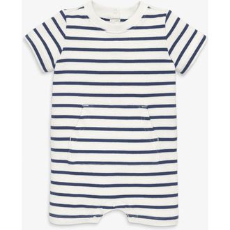primary Baby Sweatshort Shortie in Sunwashed Navy Ivory Stripe at Nordstrom, Size 18-24M