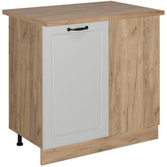 Vicco Armario De Esquina R-line, Blanco Casa De Campo, 86 Cm, Et Roble