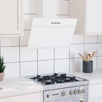 vidaXL Vidaxl - Campana Extractora Pared Acero Y Vidrio Templado Blanco 60 Cm
