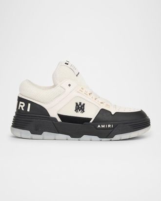 Amiri Men & apos;s MA-1 Leather & Mesh Low-Top Sneakers