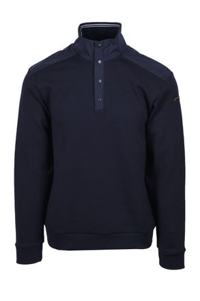 Paul & Shark Paul & Shark Mens AND HALF ZIP SWEATSHIRT NAVY Cotton - Size Large