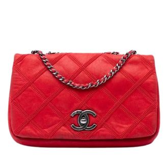 Chanel Pre-owned Vintage Crossbody Bag - Dames - Pre-owned - Rood - Maat: ONE Size Leer