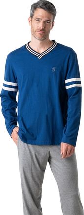 Eminence Mens Club Lu18 Pajama Set, Blue/Grey China, XXL