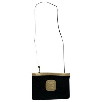 Loewe Pre-owned Flamenco Schoudertas - Dames - Pre-owned - Zwart - Maat: ONE Size Lame