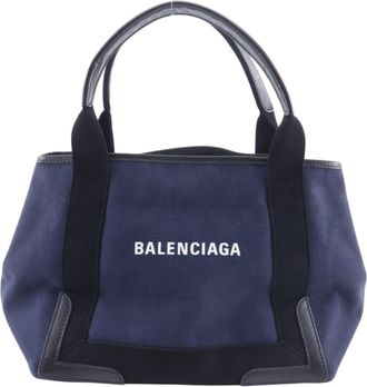 Balenciaga Navy Canvas Tote Bag (Pre-Owned)