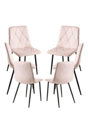 Regalos Miguel Packs Sillas Comedor - Pack 6 Sillas Lyke Terciopelo - Rosa