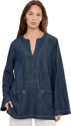 NYDJ Denim Tunic Womens Clothing Medium Indigo : LG (US 12-14), Cotton/Denim