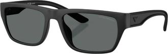 Emporio Armani Zonnebril - Heren - Zonnebrillen - Zwart - 57 MM - Accessoires